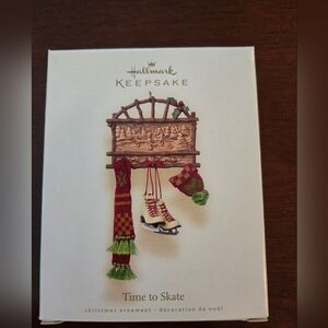 Hallmark Keepsake Festive Time To Skate Ornament with Red and Green Accents